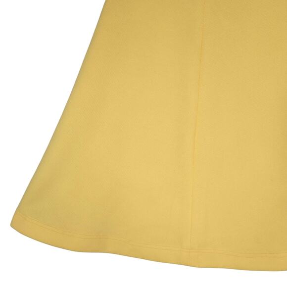 True Vintage 60s A Line Skirt Womens XSmall Yellow Double Knit Mod Style Mini - Picture 3 of 9